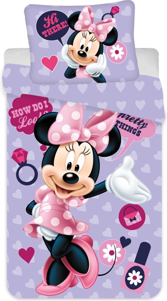 Disney Minnie Mouse Dekbedovertrek Hi There - Eenpersoons - 140 x 200 cm - Polyester
