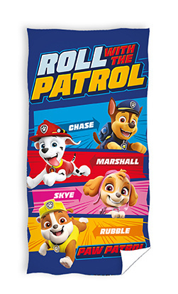 Paw Patrol strandlaken Roll with the Patrol 70 X 140 cm - Katoen