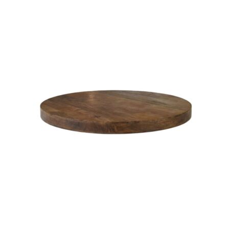 LABEL51 Eetkamertafel Tafelblad Straight Edge - Nature Smooth - Mangohout - 110 cm - Rond Straight