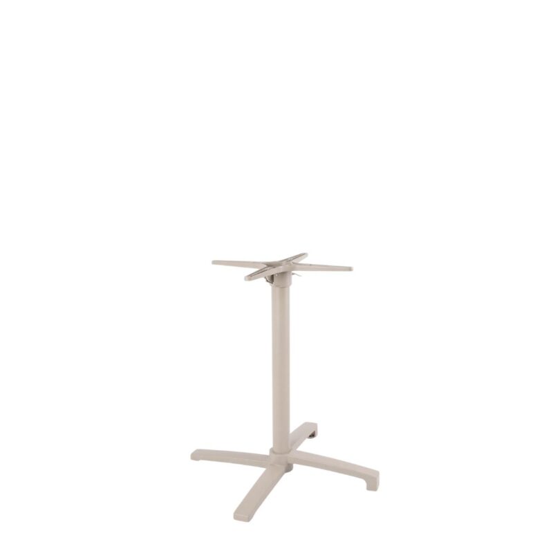 LABEL51 Eetkamertafel Tafelpoot Vouwbaar - Taupe - Metaal - 4-Poot