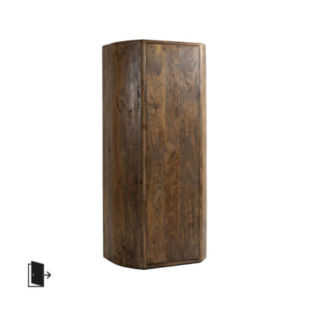 LABEL51 Bergkast Saya - Espresso - Mangohout - 160 cm - Rechts