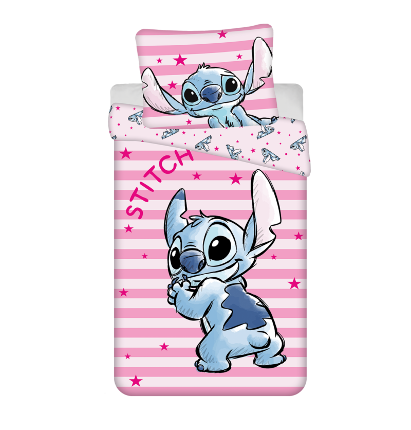 Stitch  Dekbedovertrek Pink Stars 140 x 200 cm - 70 x 90 cm - katoen pre order