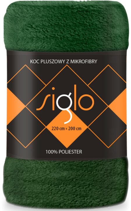 Groen Fleece deken 220 x 200 cm polyester