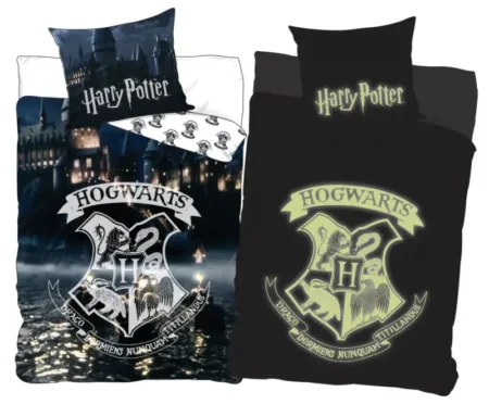 Harry Potter Dekbedovertrek Hogwarts Glow in the Dark - 140 x 200 cm (70x90cm )