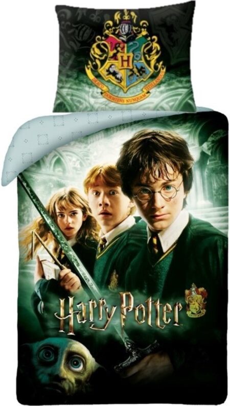 Harry Potter Dekbedovertrek - De Geheime Kamer - 140 X 200 Cm - 70 X 90 Cm - Katoen