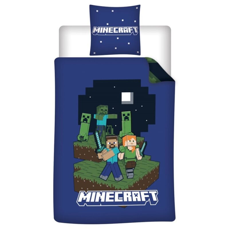 Minecraft Dekbedovertrek night blue  - 140 x 200 cm - 65 x 65 cm -  Polyester - pre order