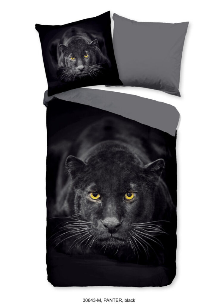 Pure Dekbedovertrek "zwarte panter" - Zwart - (135x200 cm) - Microfiber