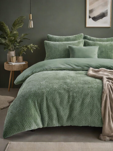 Sleeptime Fur Teddy Groen 140 x 200/220 cm