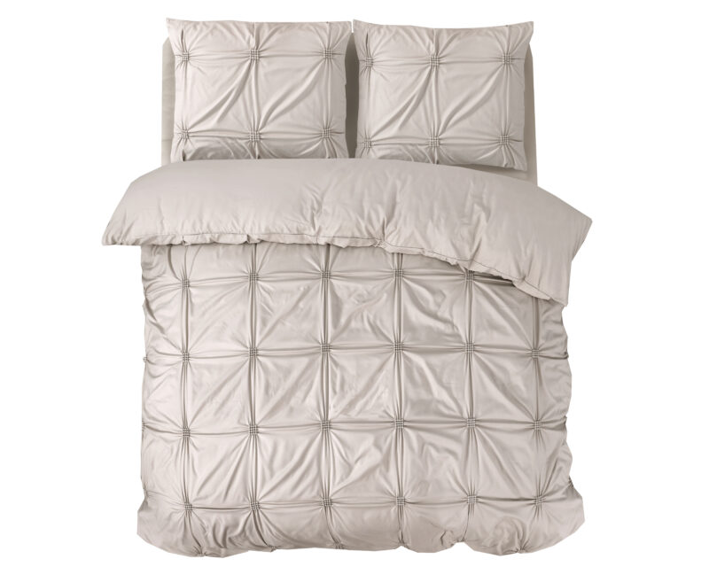 Sleeptime Punch pintuck Taupe 200 x 200/220 cm