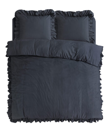 Sleeptime Ruffles Antraciet 200 x 200/220 cm