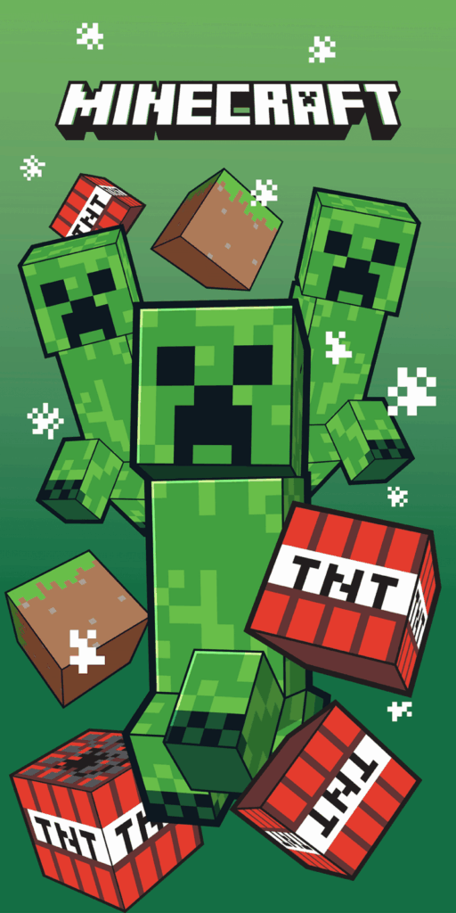 Minecraft handdoek creepers 70 x 140 cm - polyester pre order