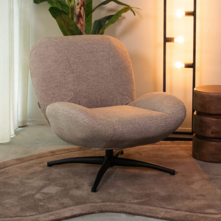 LABEL51 Fauteuil Clayton - Taupe - Canyon - One Size
