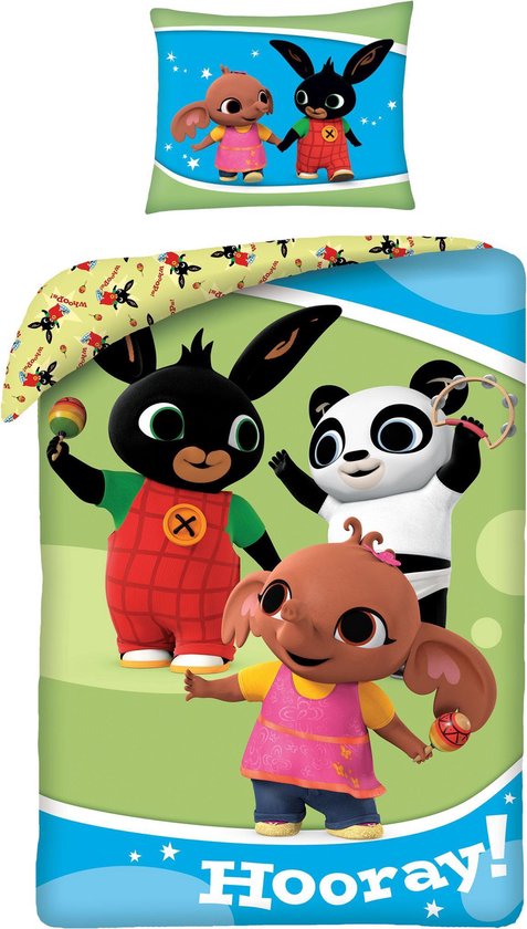 Bing Dekbedovertrek  'Hooray' 140 x 200 cm - 70 x 90 cm