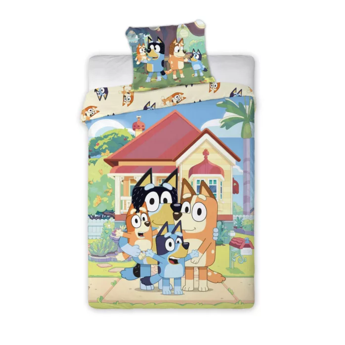 Bluey Dekbedovertrek family home 140 x 200 cm - katoen