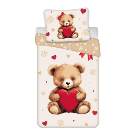 Dekbedovertrek Teddybeer hart 140 x 200 cm 70 x 90 cm - Katoen pre-order