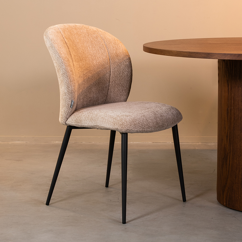 LABEL51 Eetkamerstoel Vino - Clay - Elite - Black Frame