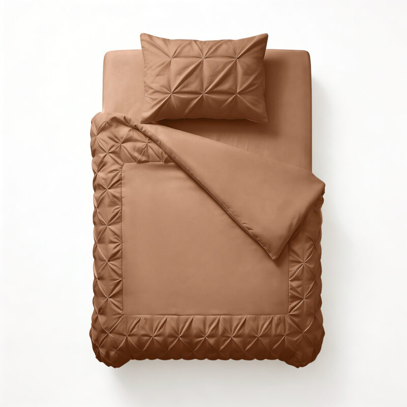 Sleeptime Border Pintuck Mocha Moose 140 x 200/220 cm