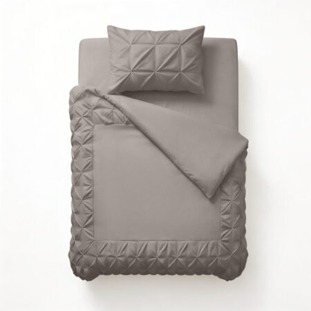 Sleeptime Border Pintuck Taupe/Grijs 140 x 200/220 cm