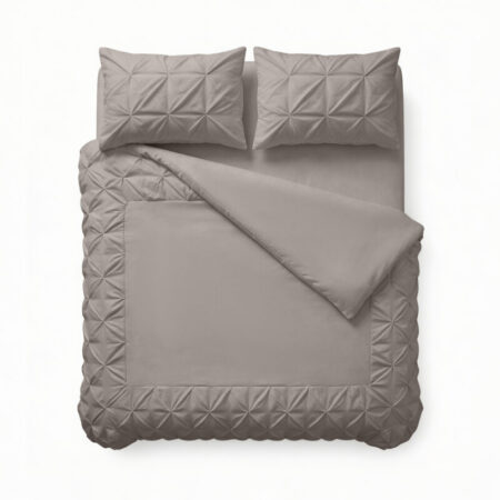Sleeptime Border Pintuck Taupe/Grijs 240 x 200/220 cm