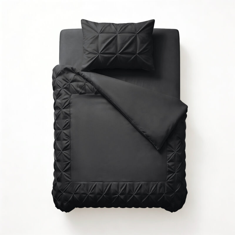 Sleeptime Border Pintuck Zwart 140 x 200/220 cm