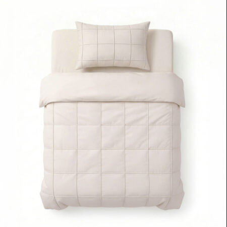 Sleeptime Check Pintuck Beige 140 x 200/220 cm