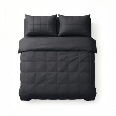 Sleeptime Check Pintuck Zwart 240 x 200/220 cm