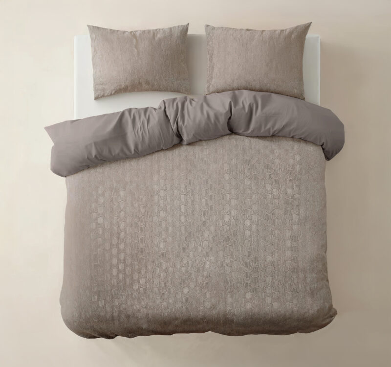 Sleeptime Flanel Art Taupe 200 x 220 cm