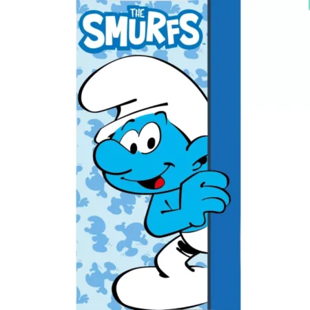 Smurfen playtime strandlaken 70 x 140 cm polyester